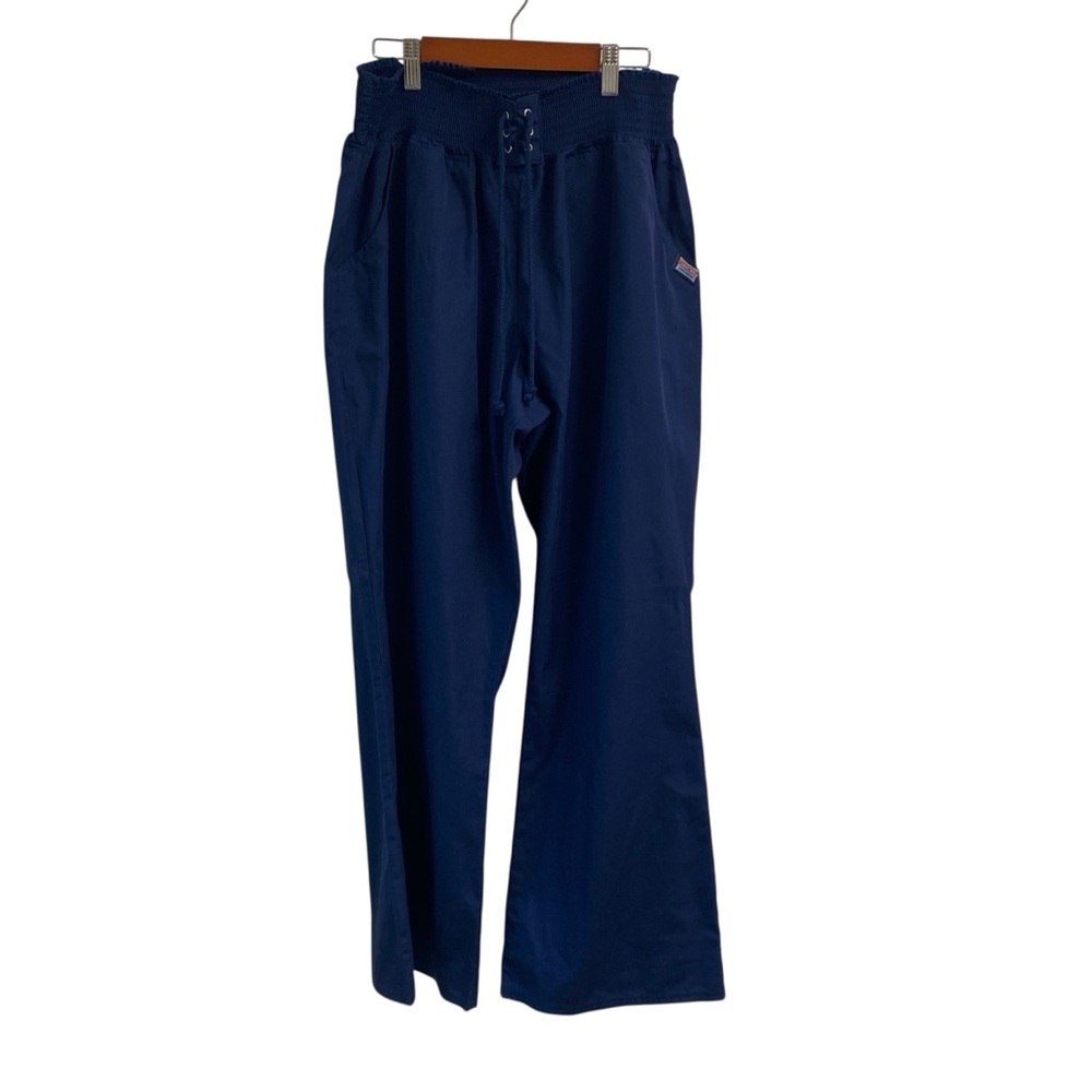 Cherokee Ladies Navy Elastic Wide Waistband‎ Drawstring Medical Scrub Pant XL